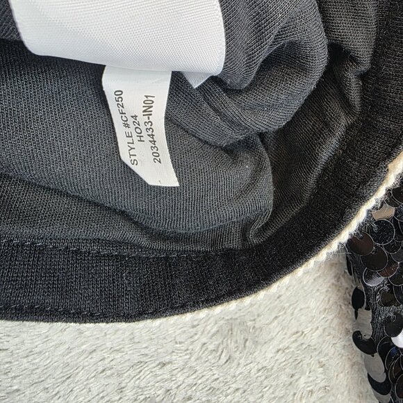 Crewcuts Jacket Girls Medium 8-9 Black Sequin Tweed Trim Cardigan Party Holiday - Picture 15 of 15